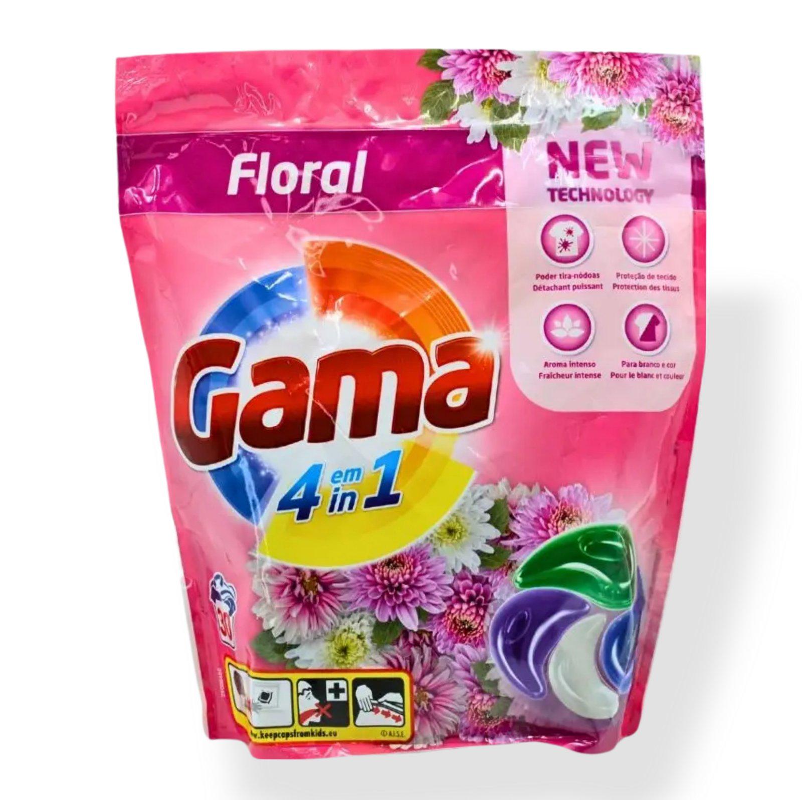 Капсули для прання Gama Floral Caps 4в1 з квітковим ароматом 30 шт.