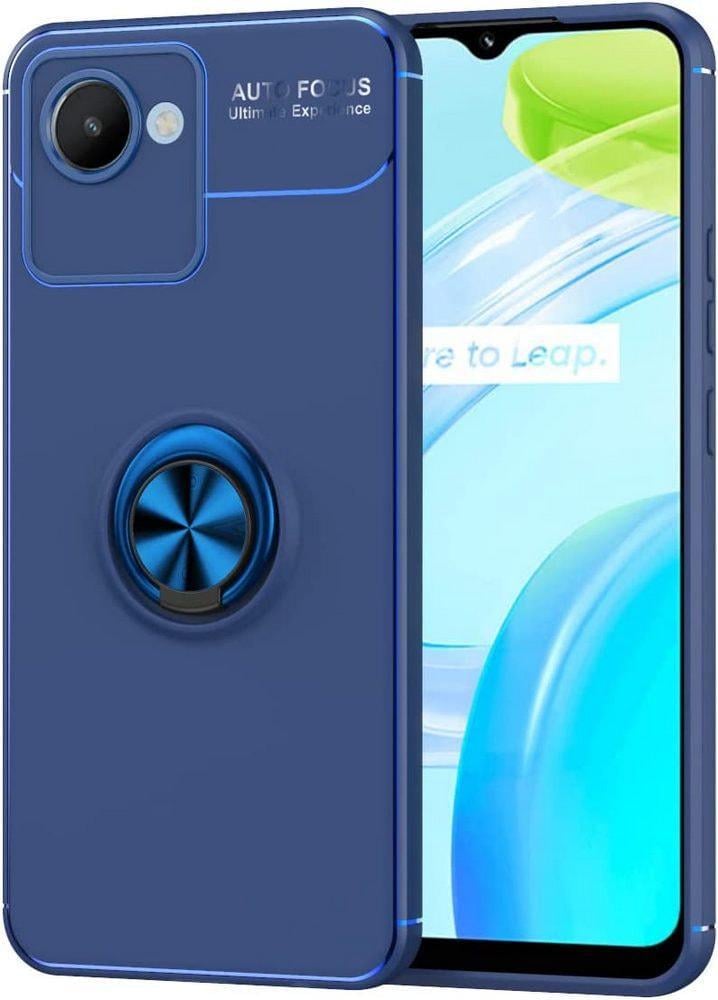 Чехол с кольцом Realme C30 Autofocus Blue (30762-28)