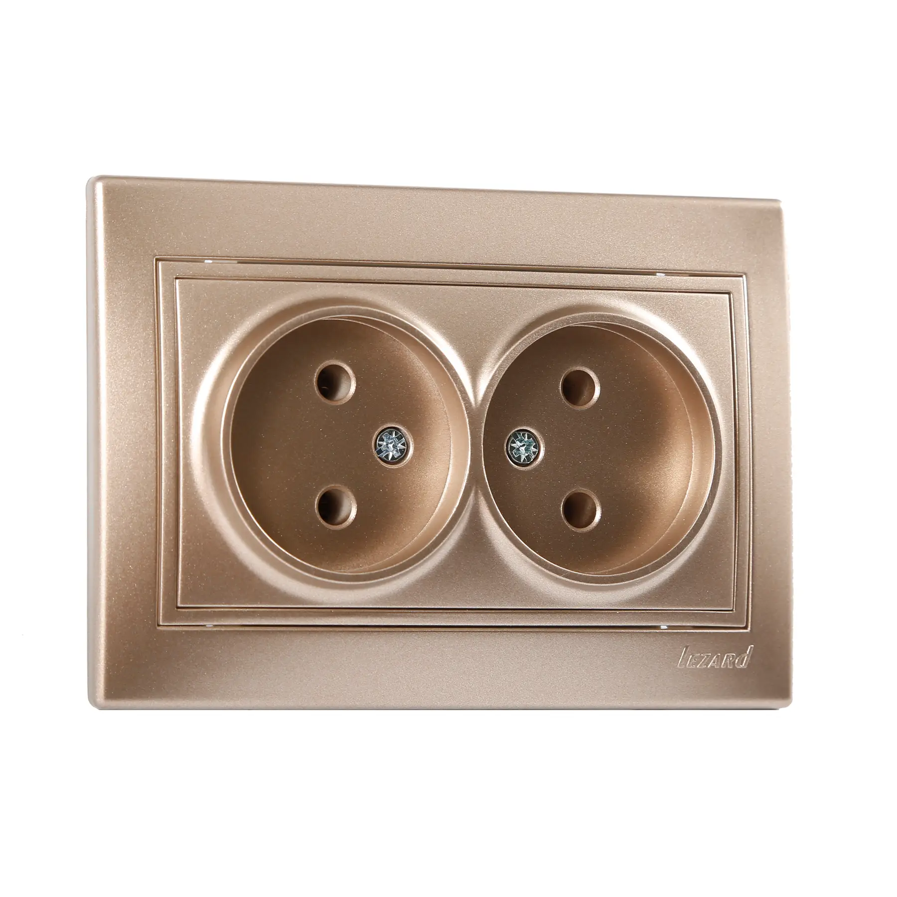 Розетка Lezard Mira 2-я Светло-коричневый перламутр