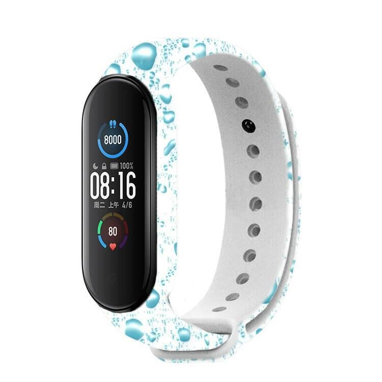 Ремешок MRK Drops для фитнес браслета Xiaomi Mi Band 6/5 силиконовый (66)