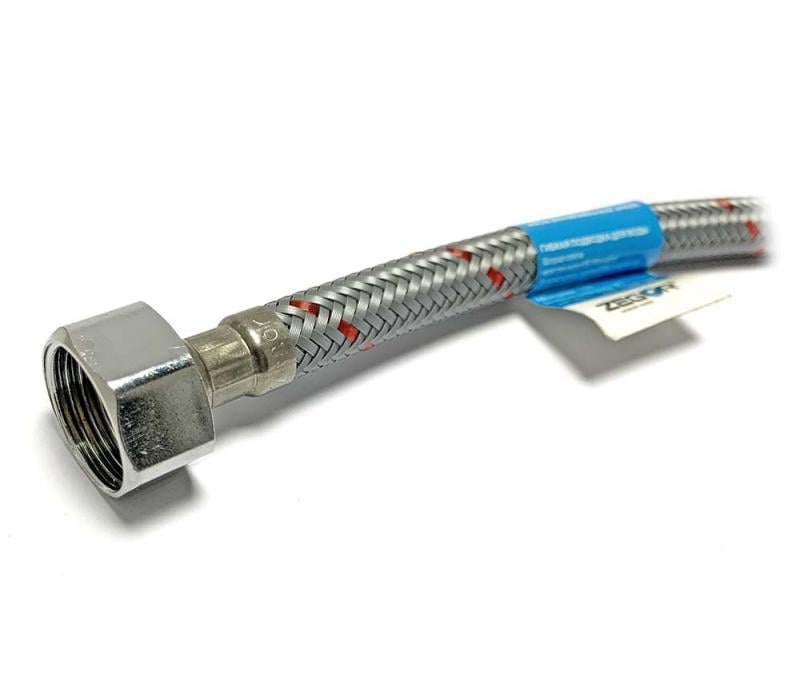 Шланг для підключення води Zegor WKR-PMBB-080 PRO 1/2"х1/2" ВВ 80 см (13423574) Шланг для підключення води Zegor WKR-PMBB-080 PRO 1/2"х1/2" ВВ 80 см (13423574)