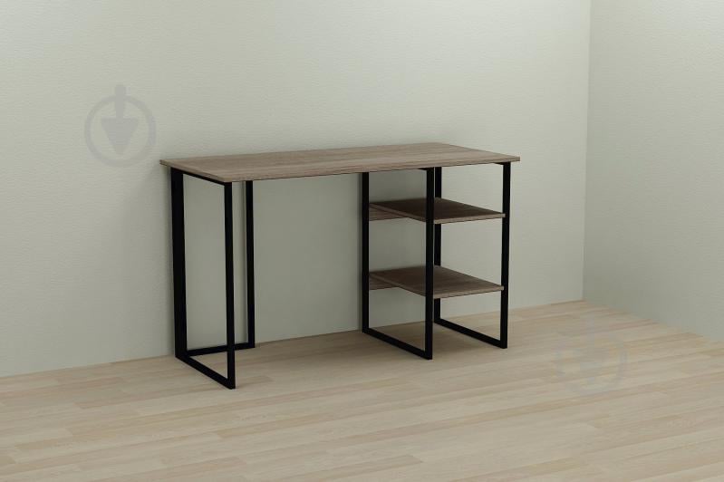 Компьютерный стол Ferrum-decor Кевин 75x140x70 черный ДСП Дуб Сонома Трюфель 16мм