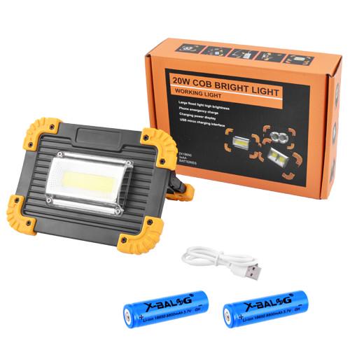 Прожектор светодиодный L811-20W-COB+1W Powerbank 2x18650/3xAA ЗУ microUSB Box (2245502099)