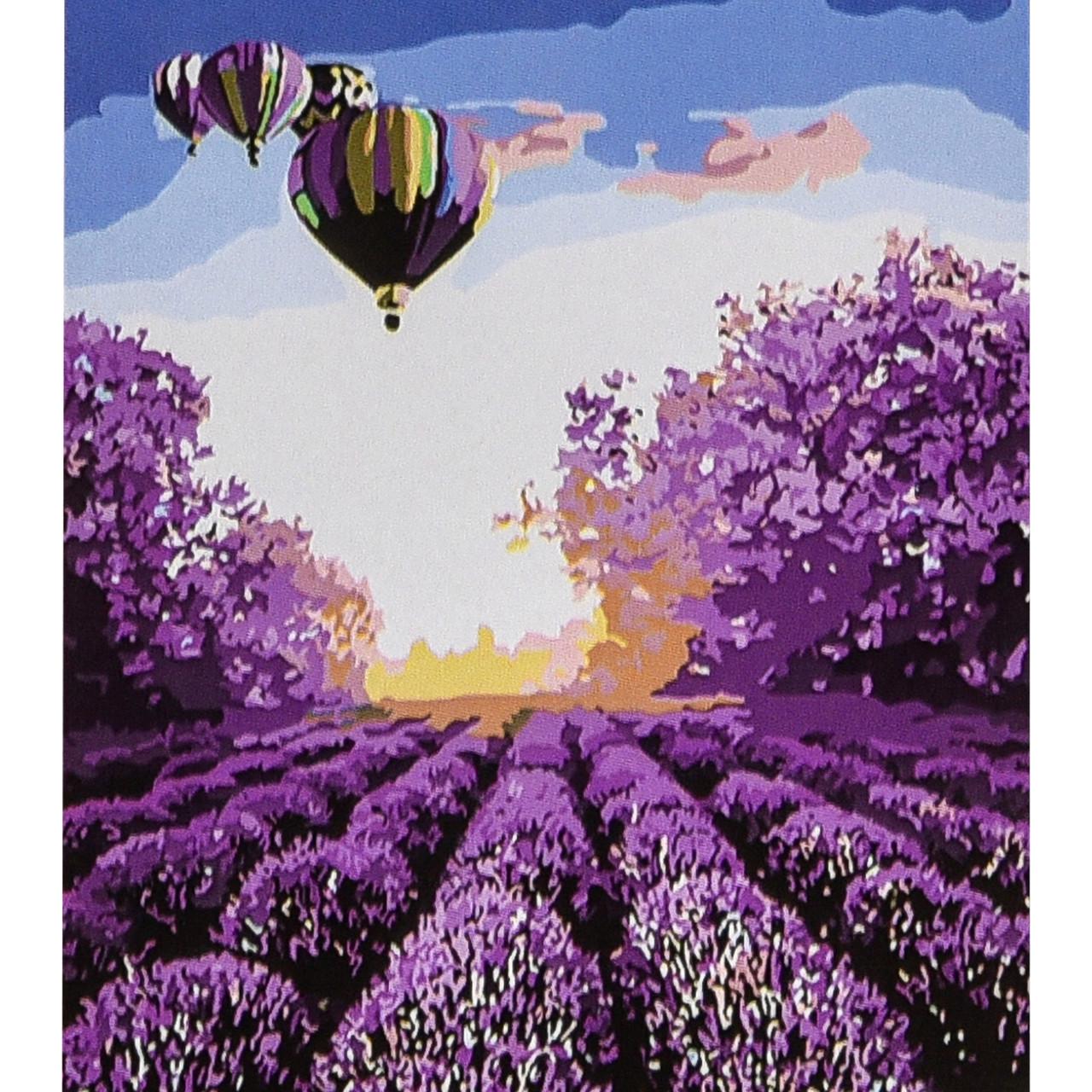 Картина по номерам Strateg Премиум Лавандовое поле 30х40 см (SS1203)