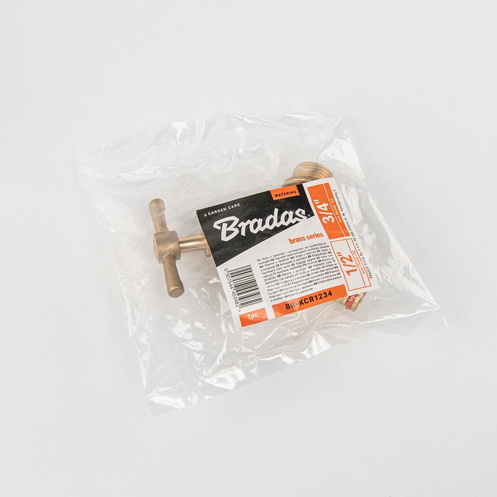 Кран вентильный РЗ 1/2" выход РЗ 3/4" Brass (BR-KCR1234) - фото 2 Кран вентильный РЗ 1/2" выход РЗ 3/4" Brass (BR-KCR1234) - фото 2