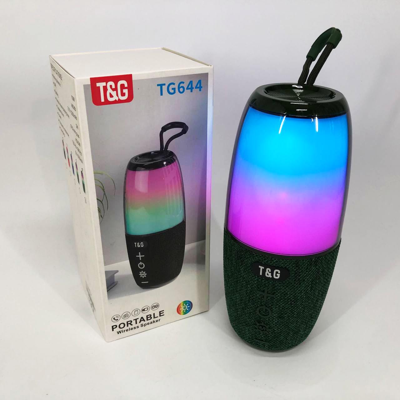 Портативна колонка 5W з RGB підсвічуванням та ремінцем Зелений (TG644) - фото 10