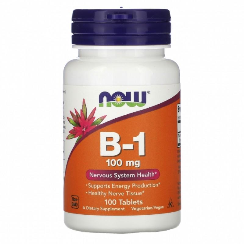 ᐉ Витамины Now Foods Vitamin В1 100 мг 100 таблеток (NOW-00446 ...