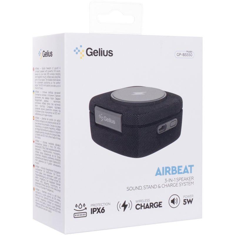 Портативна колонка з бездротовою зарядкою Gelius AirBeat GP-BS550 Bluetooth Black (101289) - фото 12 Портативна колонка з бездротовою зарядкою Gelius AirBeat GP-BS550 Bluetooth Black (101289) - фото 12