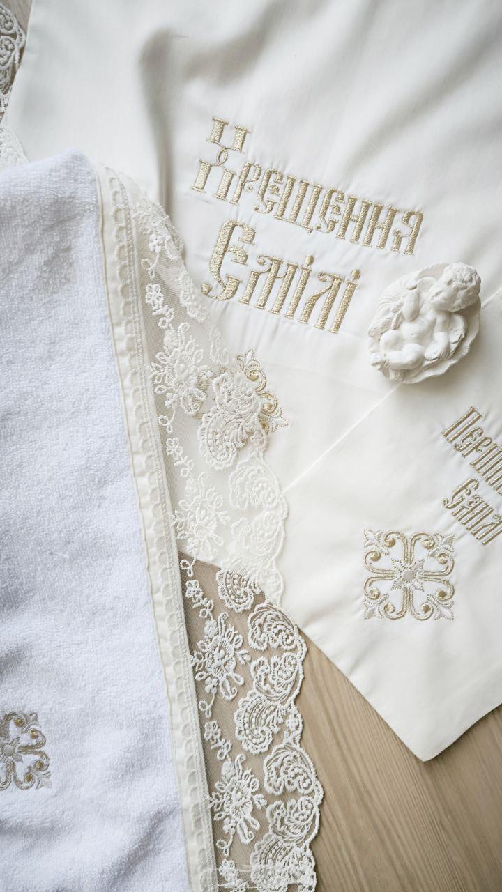 Набор для крещения именной Светлый ангел с пожеланием от крестного крестного махровая крыжма/мешочек для локона/мешочек для хранения (2172807461) - фото 5 Набор для крещения именной Светлый ангел с пожеланием от крестного крестного махровая крыжма/мешочек для локона/мешочек для хранения (2172807461) - фото 5