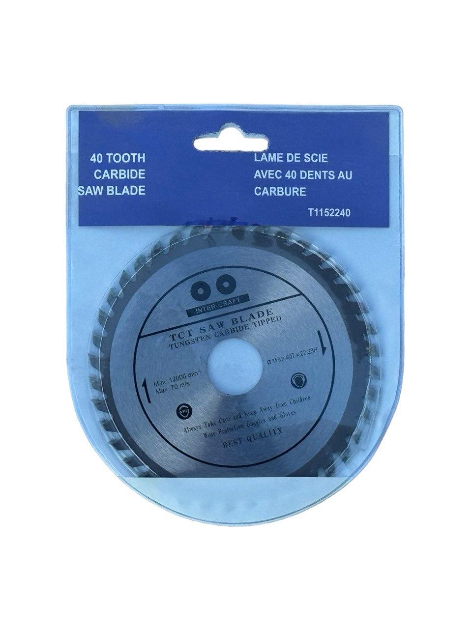 Диск пильный по дереву Inter-Craft 115х22 мм 40 зубов (2058573073)