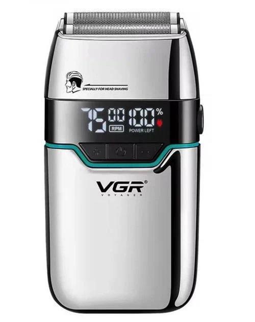 Электробритва мужская VGR V-350 беспроводная Серый (0210) - фото 1