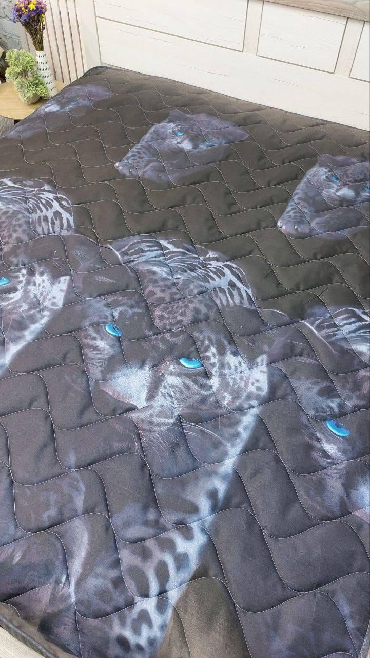 Одеяло гипоаллергенное хлопковое двуспальное 175х215 см Черный (Д-lito-kovdra-001/14-02)