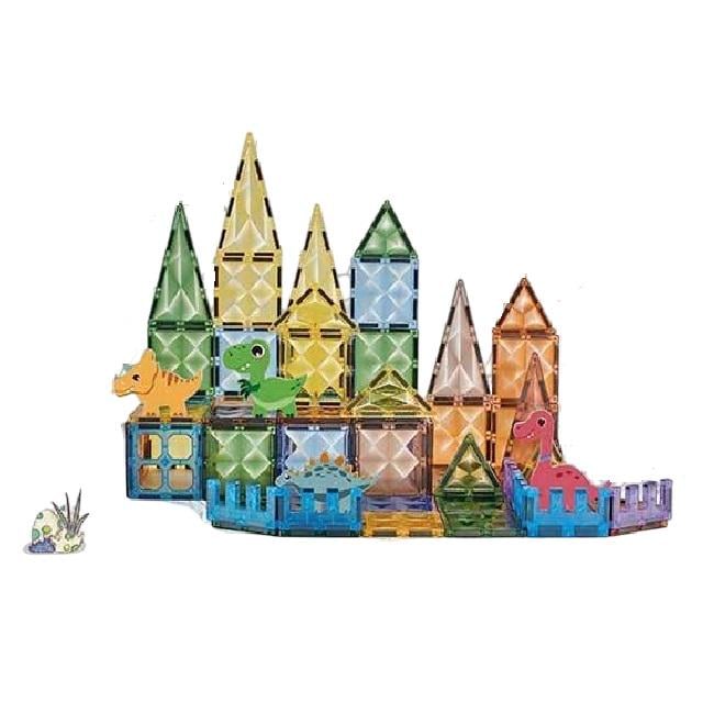Конструктор магнітний Парк динозаврів 101 деталь/4 фігурки динозаврів Multicolor (160397)