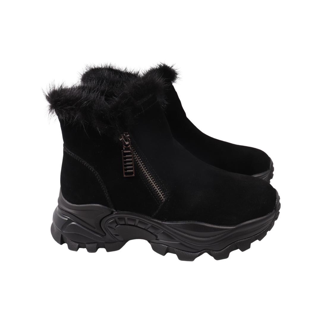 Ботинки женские Farinni из замши р. 39 Черный (221-22ZHC)