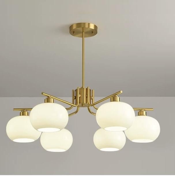 Люстра светодиодная LED 6007 6 плафонов Золотистый (7188061)