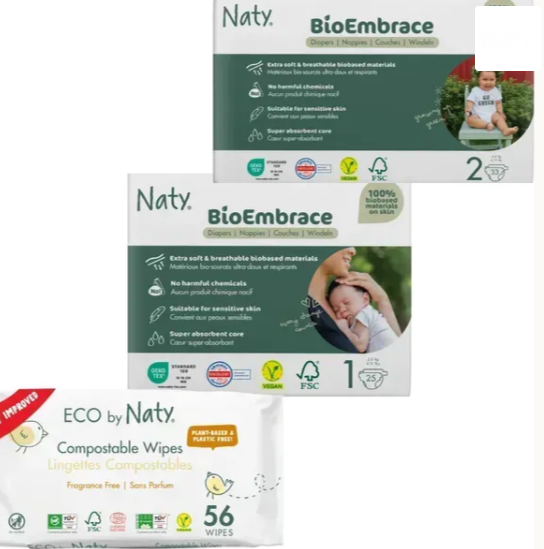 Набір для новонароджених органічний Eco by Naty 0% пластику на шкірі малюка (НФ- 00000385)