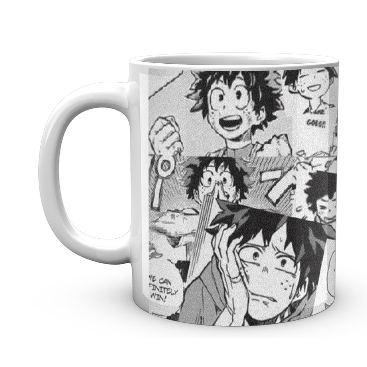 Чашка Gee! Моя героическая академия Мидория Черно-белый коллаж MHA 02.533