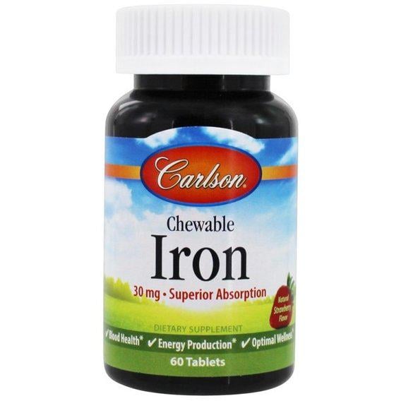 Микроэлемент Железо Carlson Labs Chewable Iron 30 мг 60 Tabs (CAR-55810)