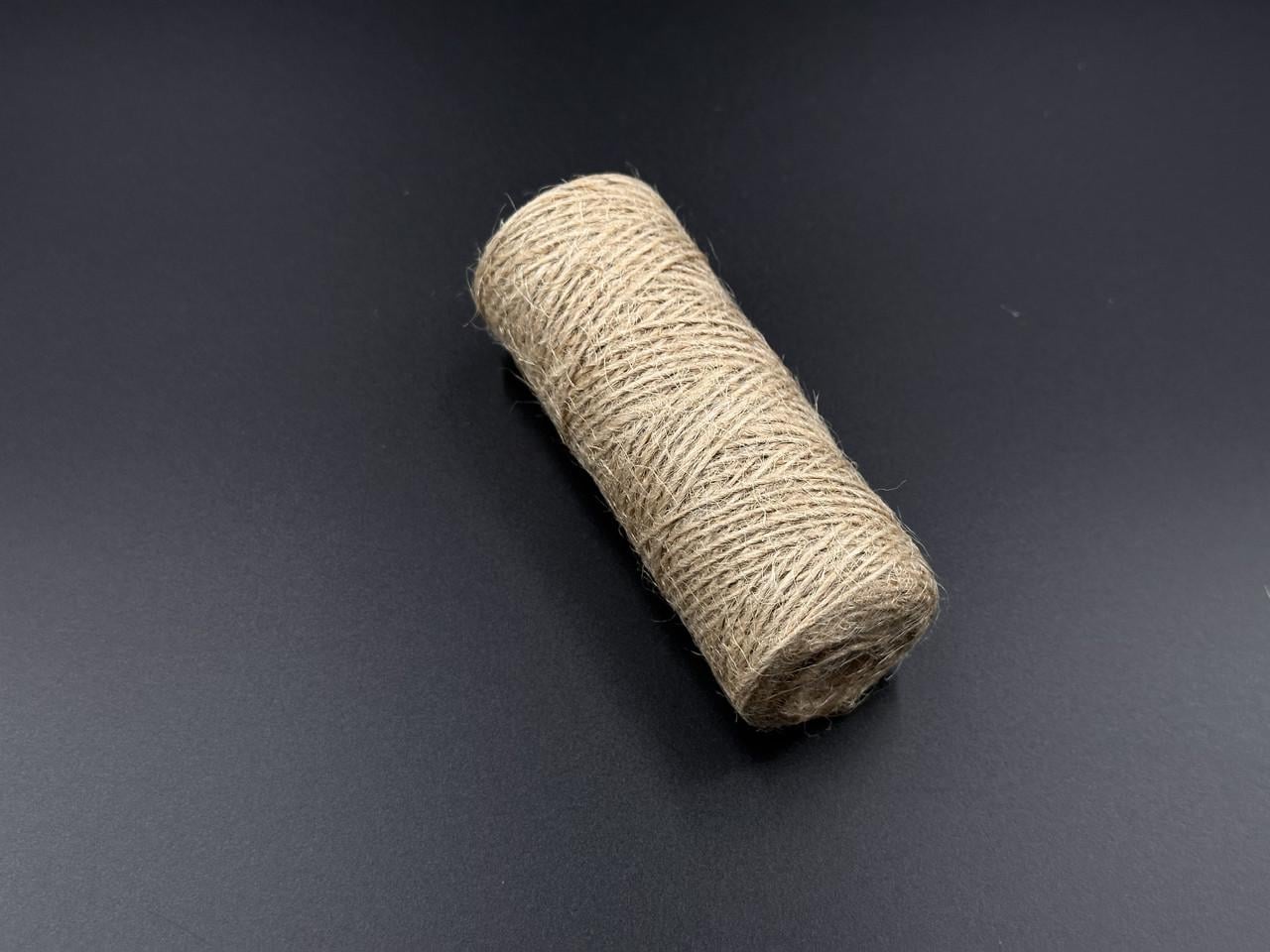 Шпагат джутовый натуральный льняной витой 1 мм 100 м (LF-021)