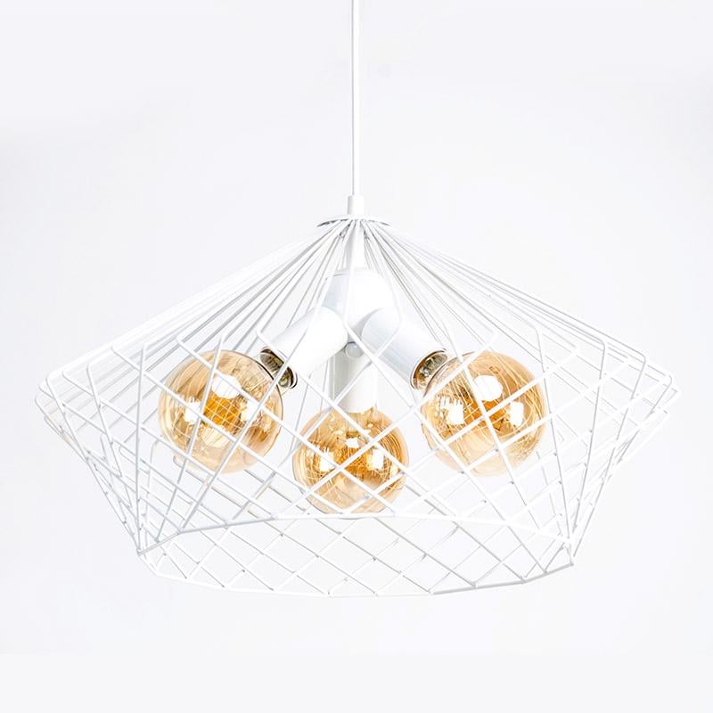 Люстра подвесная лофт Atmolight Brill P510 на три лампы Белый (1361)