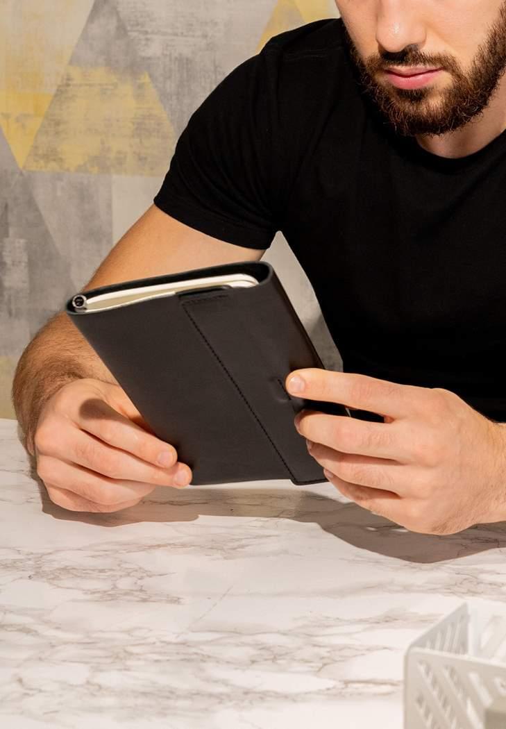 Блокнот кожаный Софт-бук 7.0 Краст Черный (A-026791) - фото 5 Блокнот кожаный Софт-бук 7.0 Краст Черный (A-026791) - фото 5