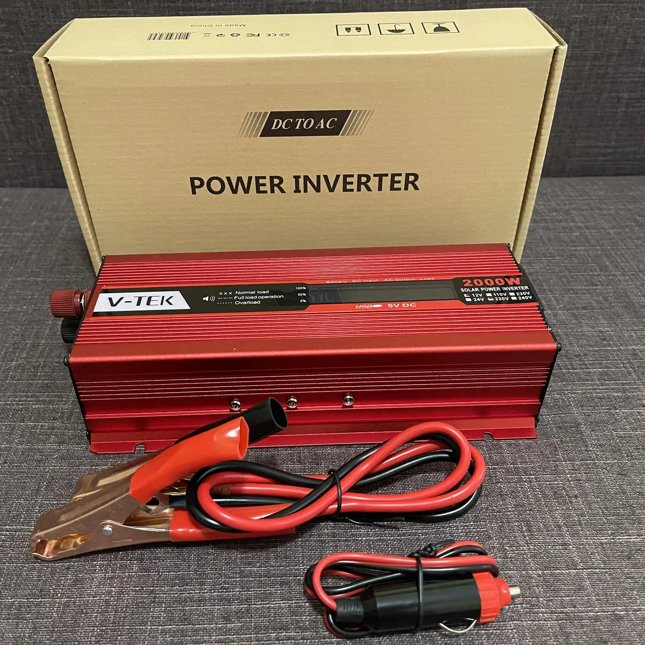 Перетворювач автомобільного струму V-TEK 12-220 V 2000 W (133252323) - фото 7 Перетворювач автомобільного струму V-TEK 12-220 V 2000 W (133252323) - фото 7