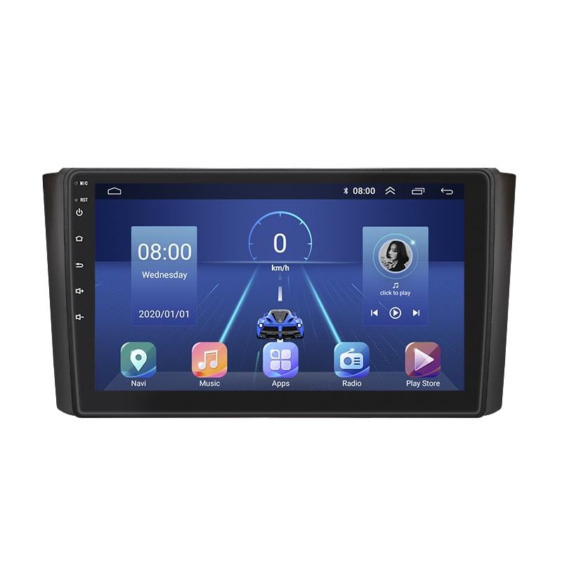 Штатная магнитола Lesko для SsangYong Rexton II 2006-2012 экран 9" 2/32Gb 4G Wi-Fi GPS Top