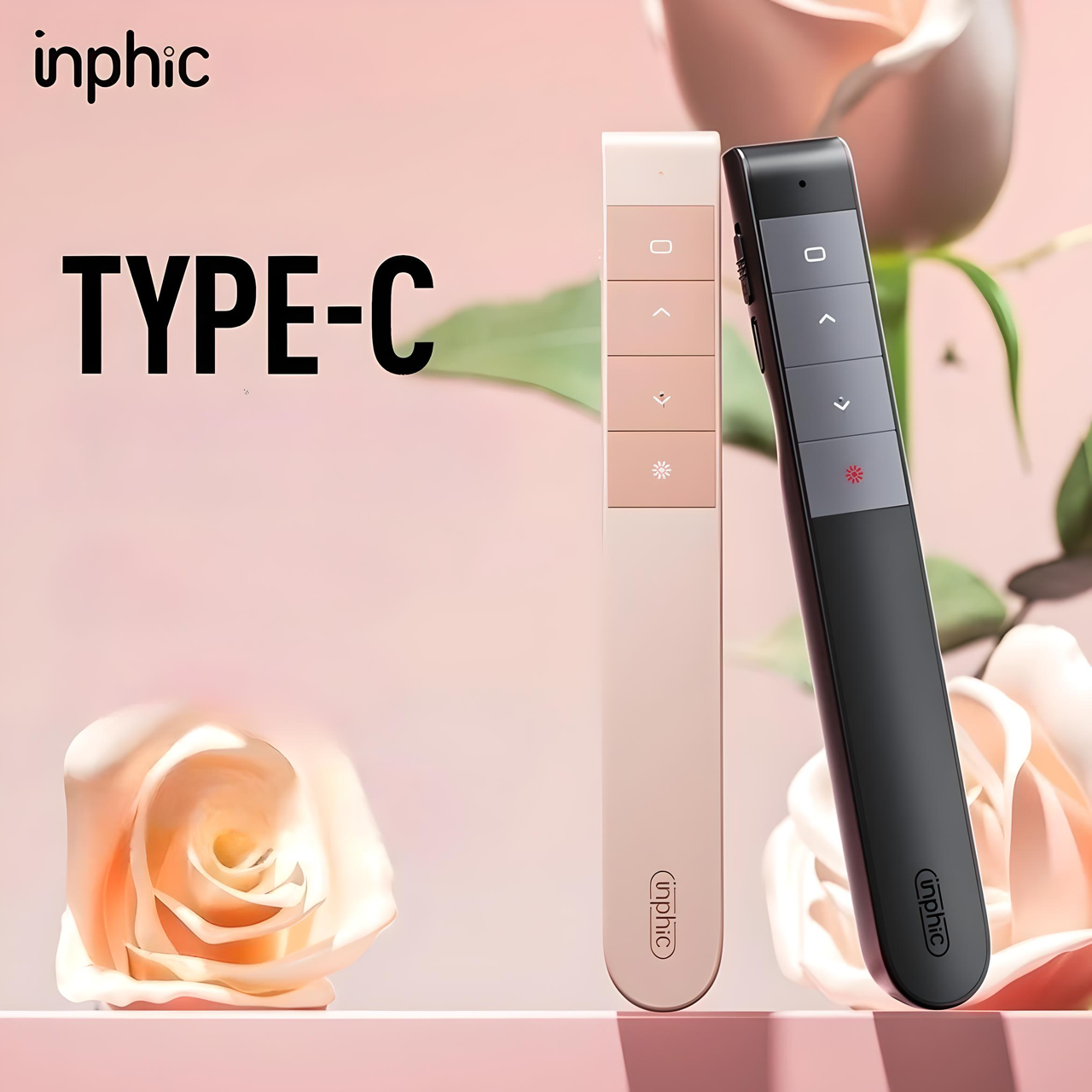 Пульт презентер INPHIC PL1 для презентацій з USB2.4G на акумуляторі з лазерною указкою Milk tea (2461745014) - фото 5