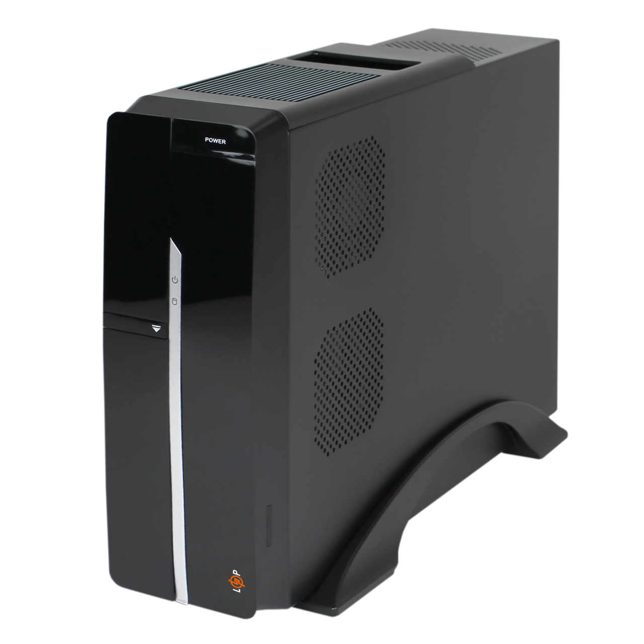 Корпус LP S608 BK 400W Slim 2xUSB 2.0