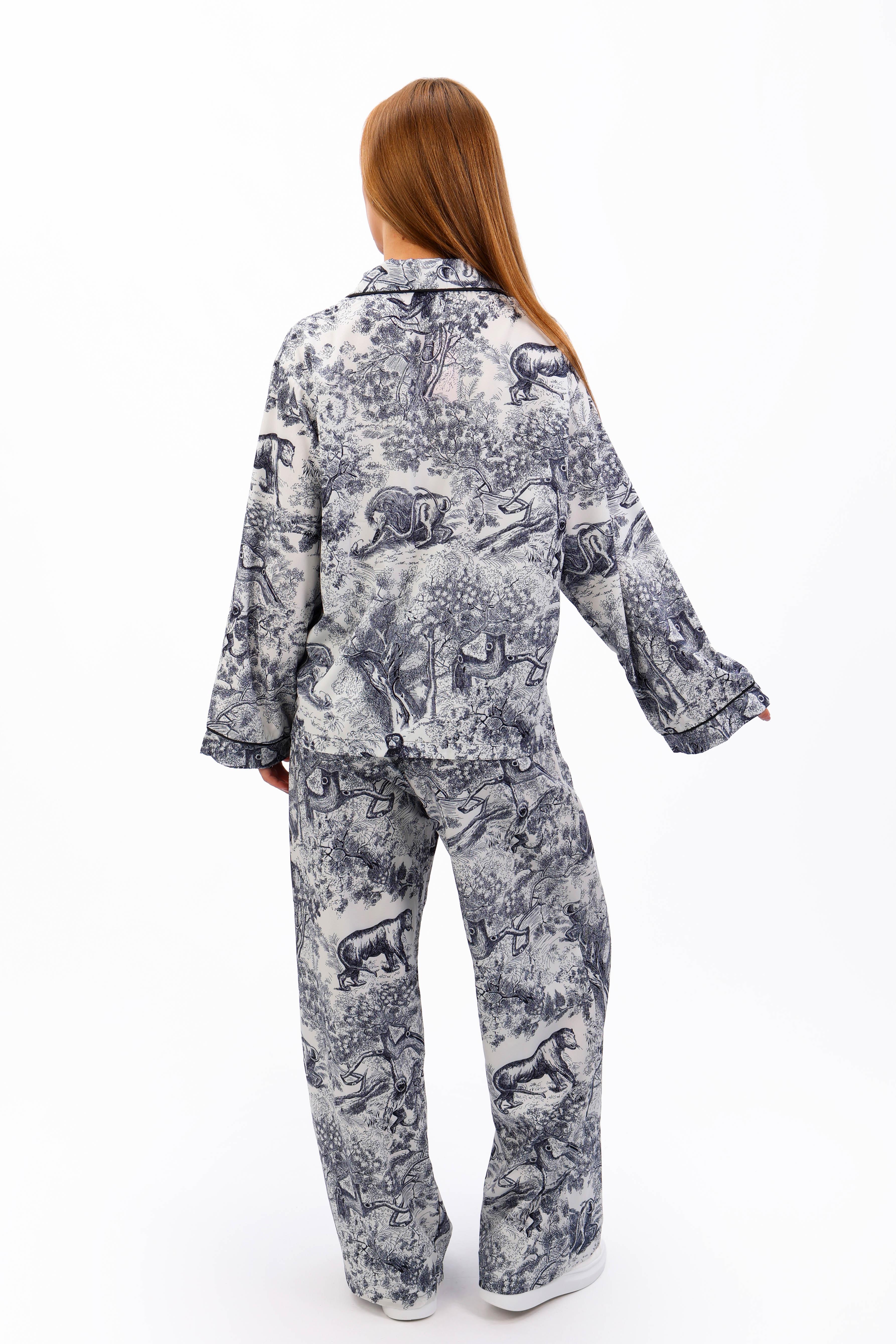 Костюм женский Where Uwear 347237 с принтом джунгли L Синий