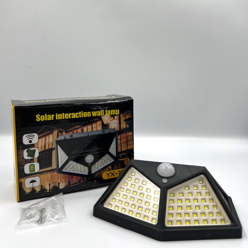 Фонарь уличный LED на солнечной батарее со встроенным датчиком движения Черный (10710449)