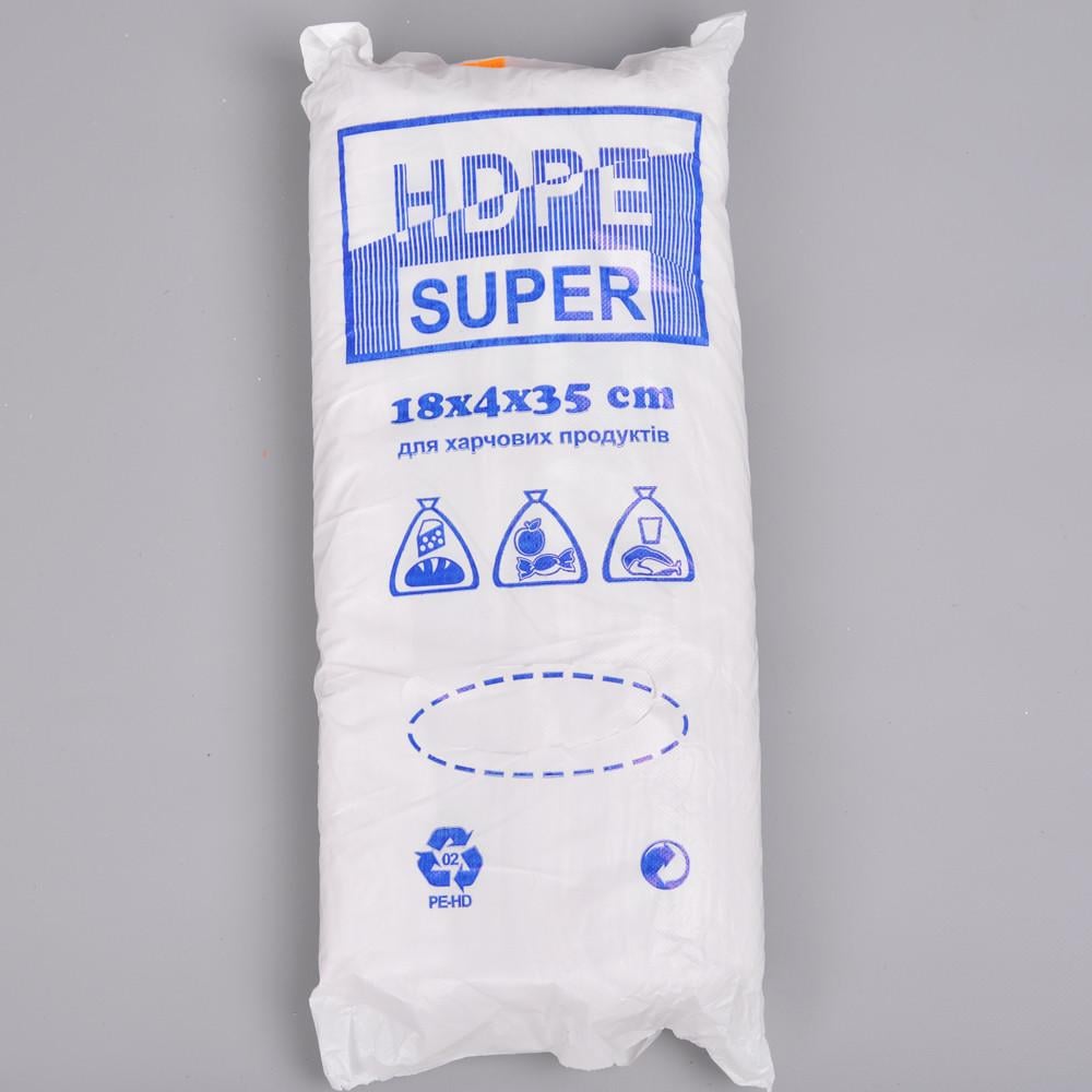 Пакети фасування Super HDPE 18х4х35 см 600 шт. (175)