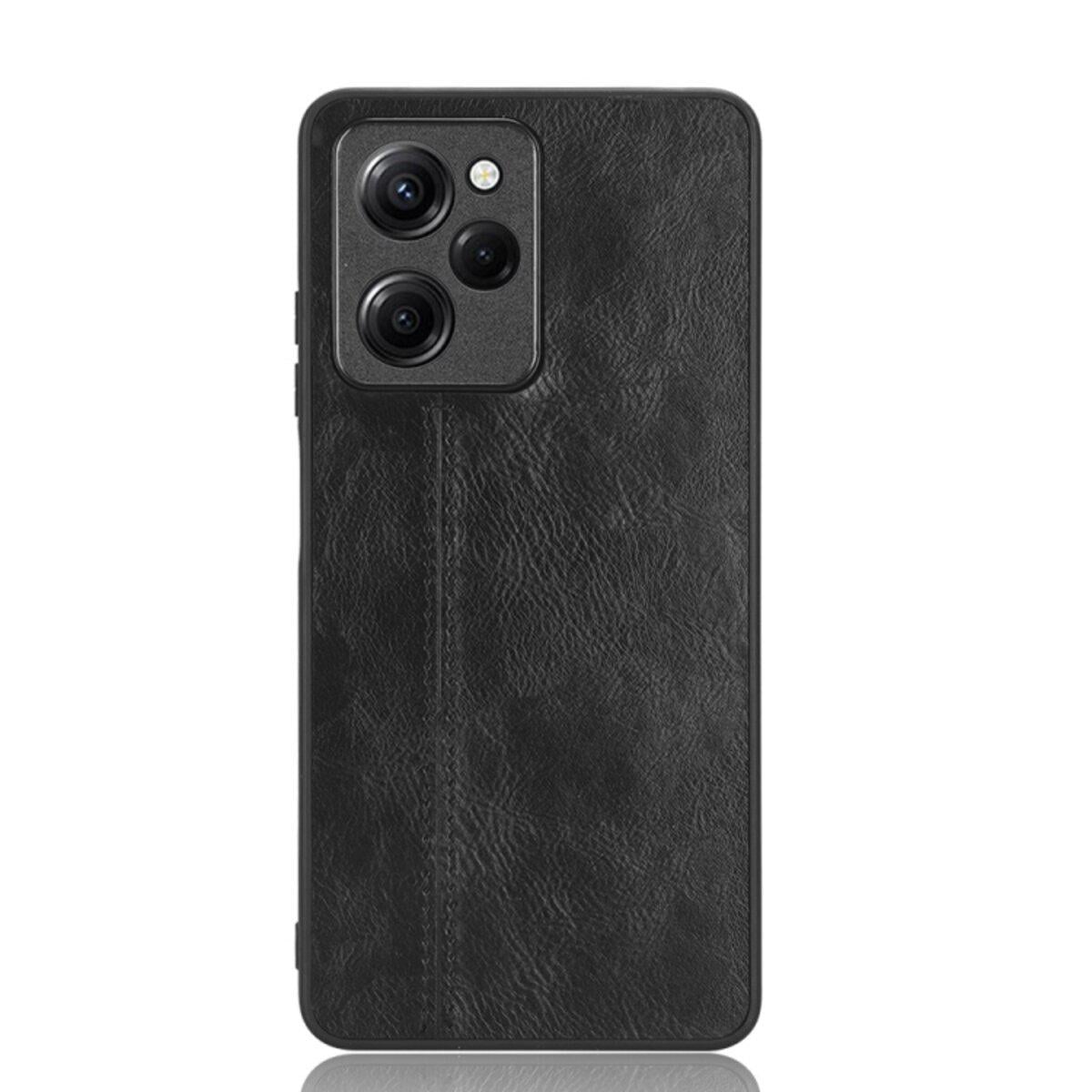 Противоударный чехол для Xiaomi Poco X5 Pro 5G Cosmiс Leather Case Black