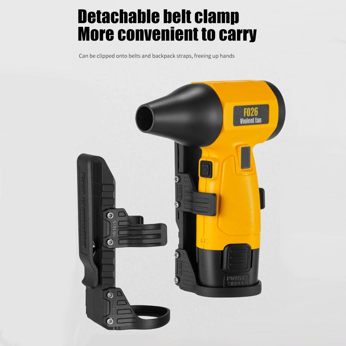 Повітродув Violent Fan F026 5400 mAh DC12V Yellow/Black (110620) - фото 6