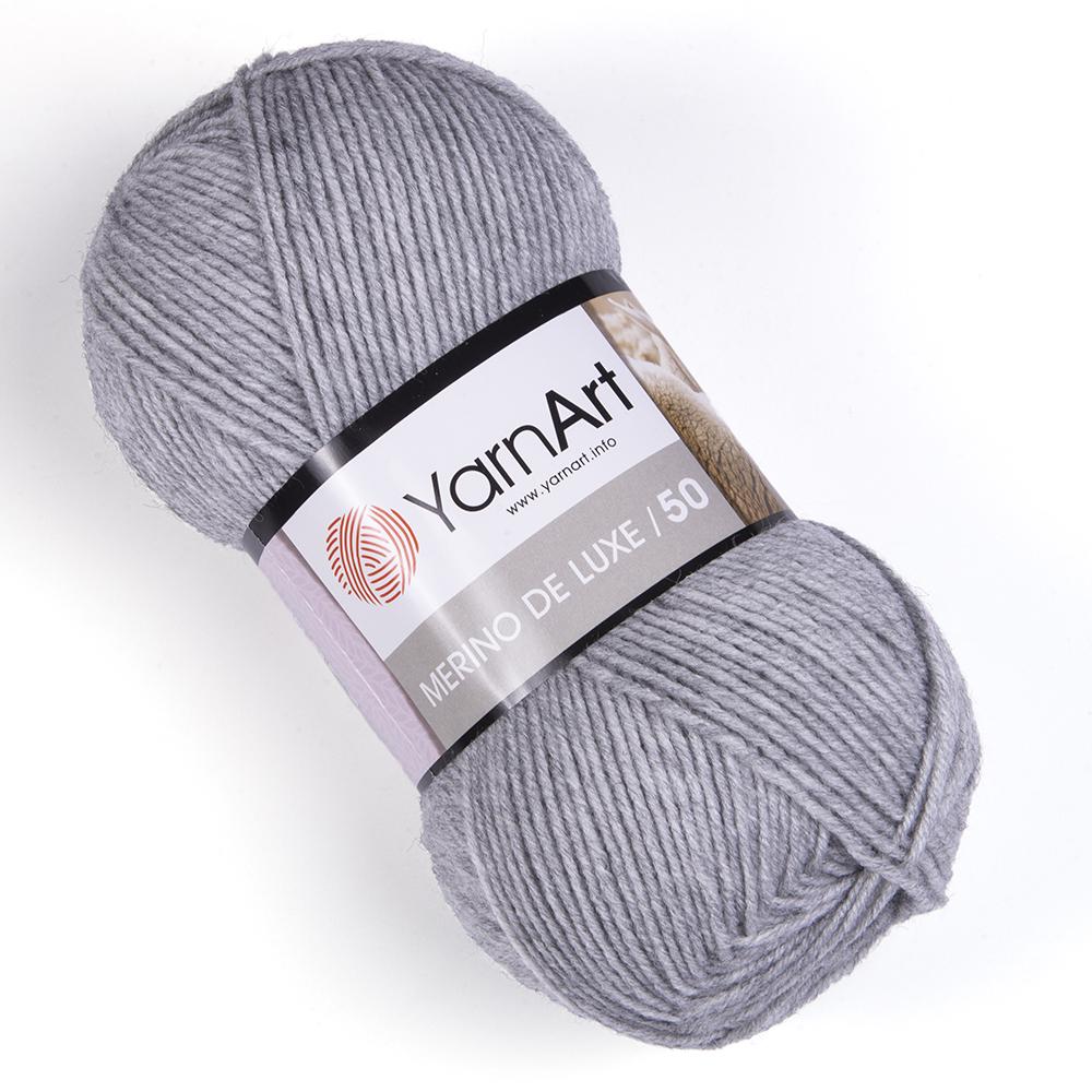Пряжа YarnArt Merino De Luxe 282 Сірий (6049)