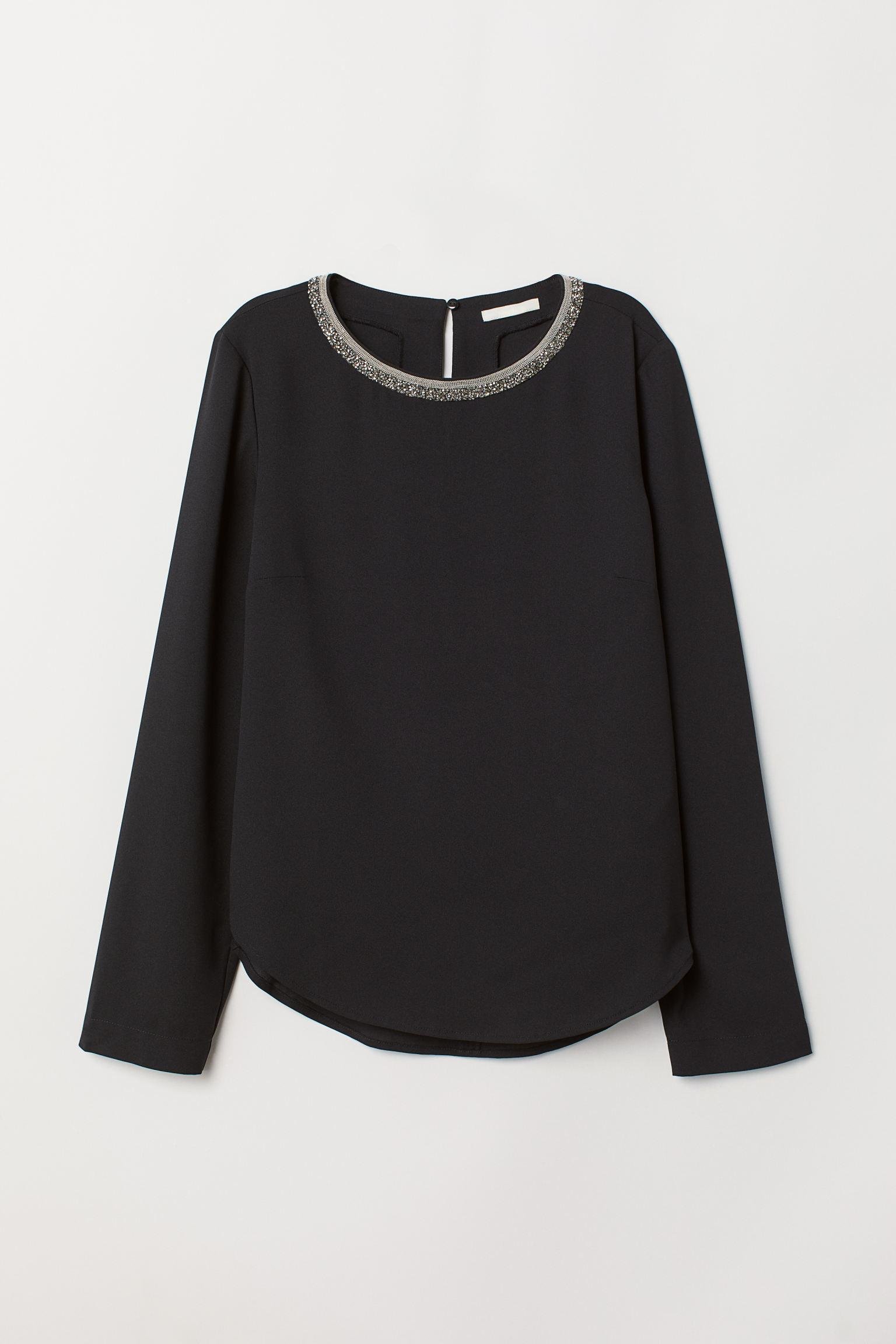 Блуза H&M р. 34 Черный (7126168)