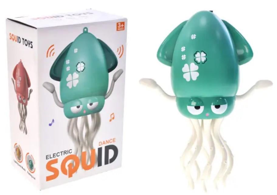 Интерактивная игрушка для детей Tummy Time Кальмар танцующий Зеленый (2104618659) - фото 2