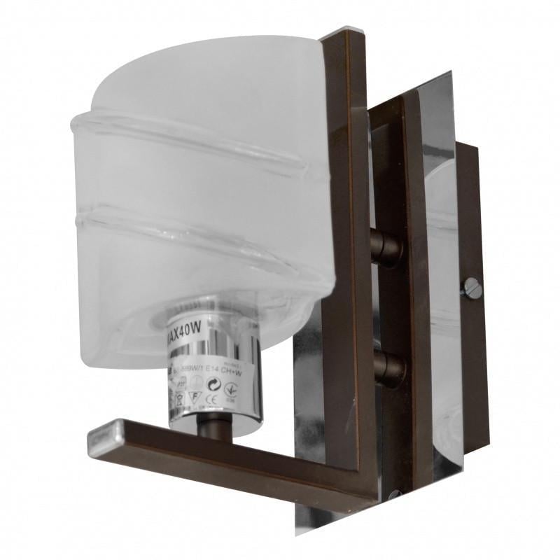 Бра настенное классическое накладное Brille BR-588W/1 E14 CH+W L66-018