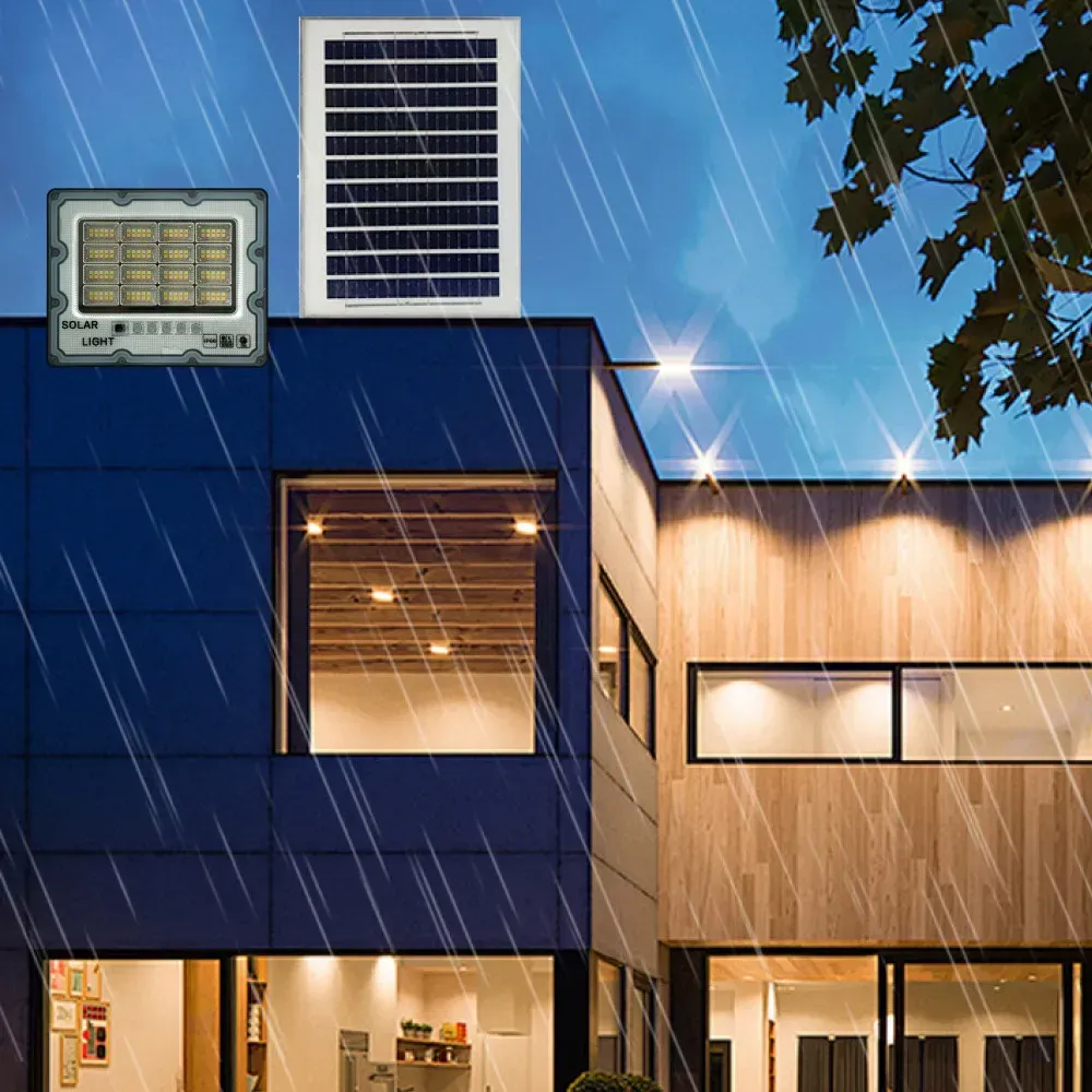 Вуличний ліхтар прожектор JX 007 на сонячній батареї/пульт акумуляторний 400 Вт (23456983102) - фото 2