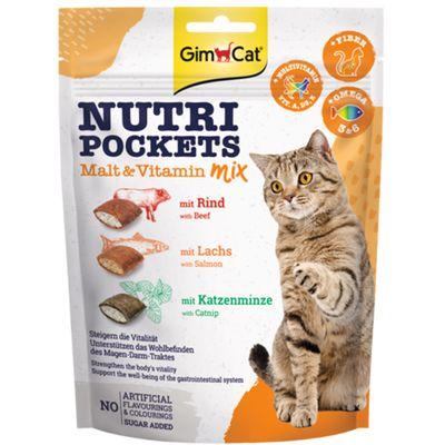 Ласощі для котів GimCat Nutri Pockets мультивітамінний мікс 150 г (22393991)