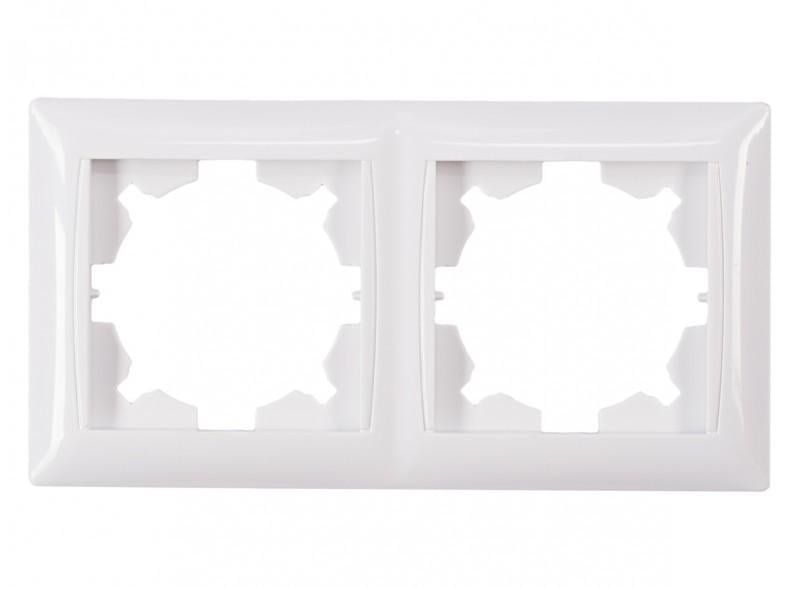Рамка для розетки Luxel Primera поподвійна горизонтальна Білий (3022)