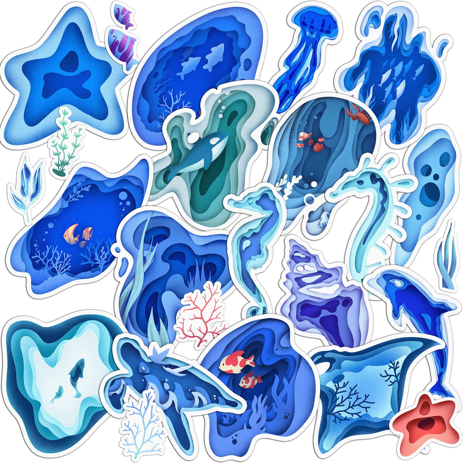 Набор стикеров Lex Altern Тихий океан виниловые 24 шт.