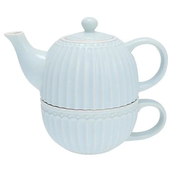 Чайник заварювальний з чашкою GreenGate Alice 15 см Світло-блакитний (2586742)