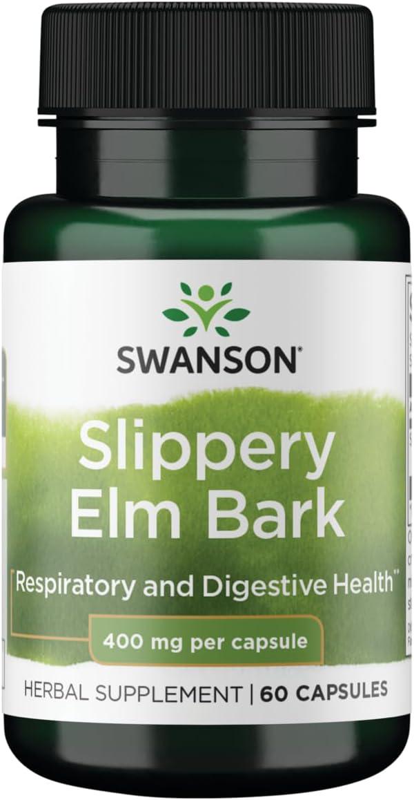 Кора скользкого вяза Swanson Slippery Elm Bark 400 мг 60 капс. (00000041915)