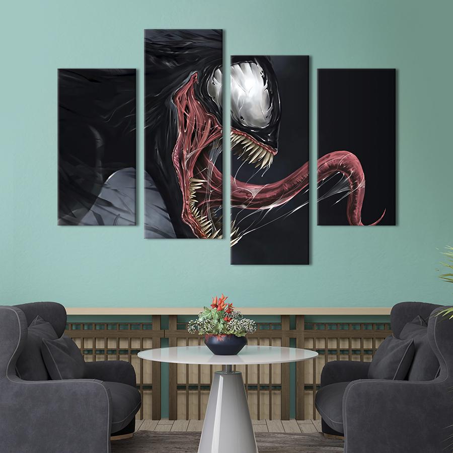 Картина модульная из 4 частей Venom - Alien Symbiot M 89x56 см (759-42)
