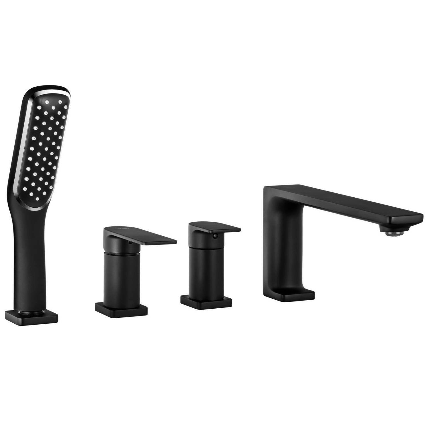 Змішувач на борт ванни Corsan TRINO CMB7142BL reac-10000000049 на чотири отвори Чорний (158767)