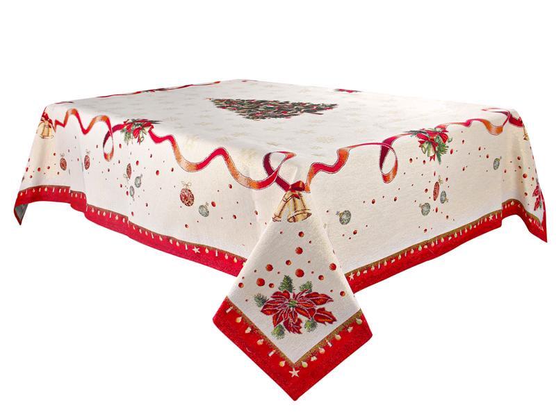 Скатерть гобеленовая Lefard Navidad новогодняя с люрексом 140x180 см (716-121)