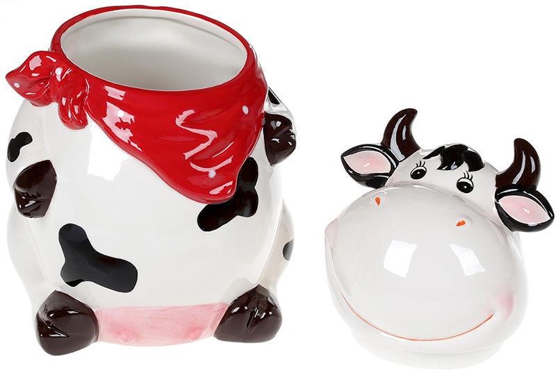 Банка керамічна Корівка Глорія з фігурною кришкою 1600 мл - фото 3 Банка керамічна Корівка Глорія з фігурною кришкою 1600 мл - фото 3