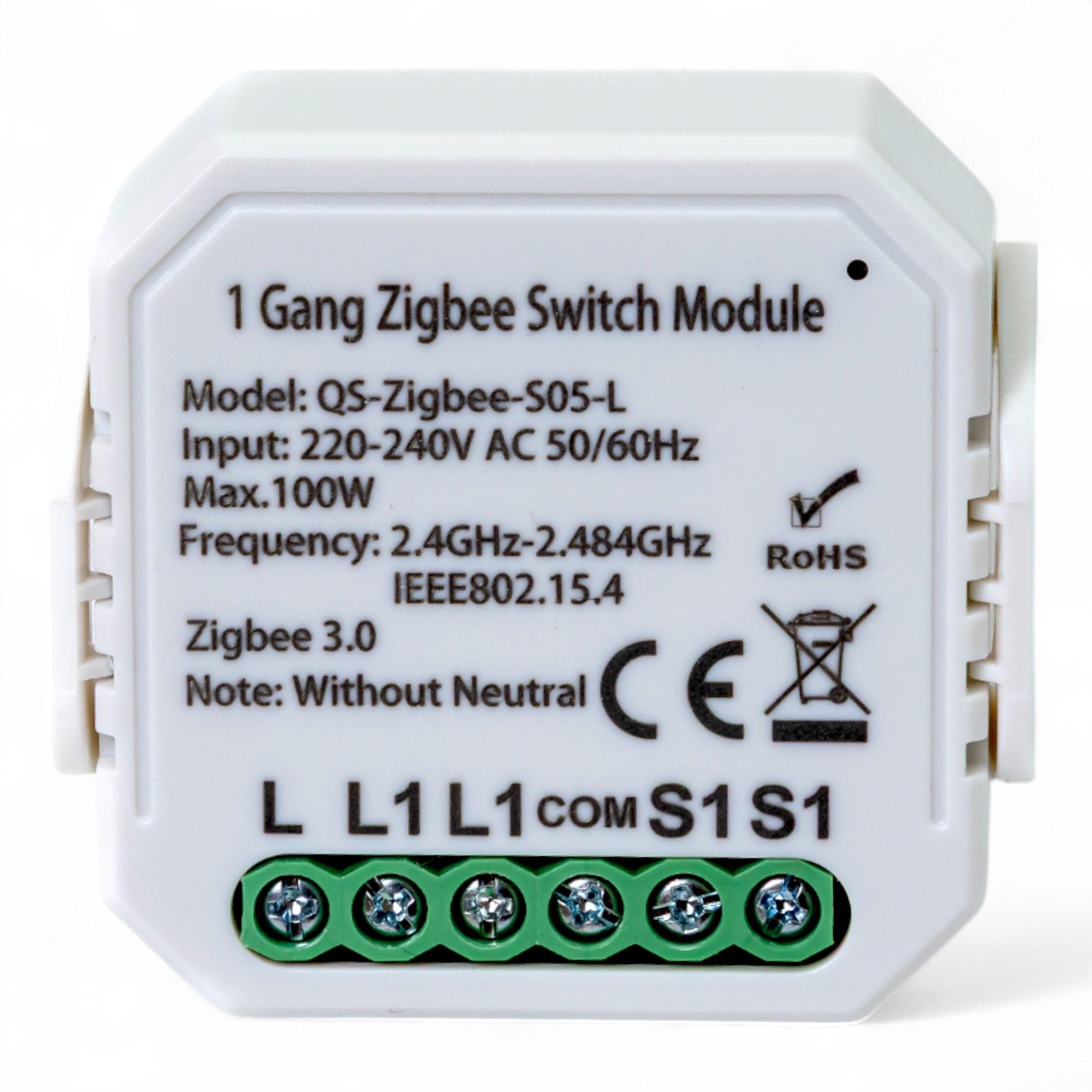 Умный выключатель Tervix Pro Line ZigBee Switch 1 клавиша без нуля (TRV-432141)