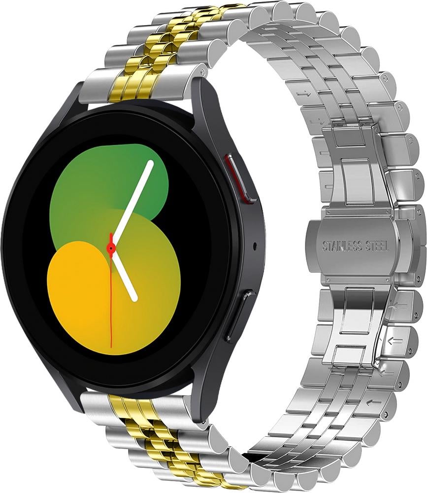 Браслет металлический Stech Line для Galaxy Watch 5 40 мм Silver Gold (29569-67)